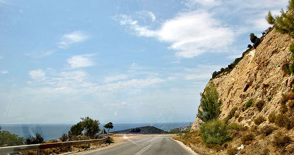 Road around Thassos