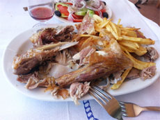 The traditional dish of the village of Theologos