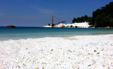 View of the Marble Beach from the Road